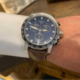 Tissot Supersport Chrono Blue Dial Brown Leather Strap Watch For Men - T125.617.16.041.00 Authentic Buy Shop Now