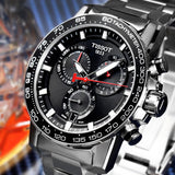 Tissot Supersport Chrono Black Dial Silver Steel Strap Watch For Men - T125.617.11.051.00 Authentic Buy Shop Now