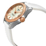 Tissot T-Classic Powermatic 80 Mother of Pearl Silver Dial White Leather Strap Watch For Women - T108.208.26.117.00 Authentic Buy Shop Now