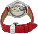 Tissot Chemin Des Tourelles Automatic Mother of Pearl White Dial Red Leather Strap Watch For Women - T099.207.16.118.00 Authentic Buy Shop Now