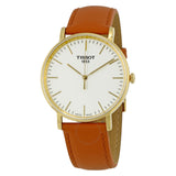 Tissot T Classic Everytime White Dial Brown Leather Strap Watch For Men - T109.410.36.031.00 Authentic Buy Shop Now