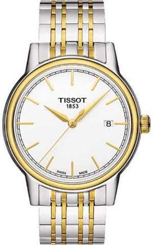Tissot T Classic Carson Quartz White Dial Two Tone Steel Strap Watch for Men - T085.410.22.011.00 Authentic Buy Shop Now