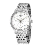 Tissot T Classic Tradition Chronograph White Dial Silver Steel Strap Watch For Men - T063.617.11.037.00 Authentic Buy Shop Now