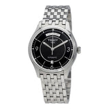 Tissot T Classic T One Automatic Black Dial Silver Steel Strap Watch For Men - T038.430.11.057.00 Authentic Buy Shop Now