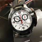 Tissot T Race Chronograph White Dial Black Rubber Strap Watch for Men - T048.417.27.037.00 Authentic Buy Shop Now