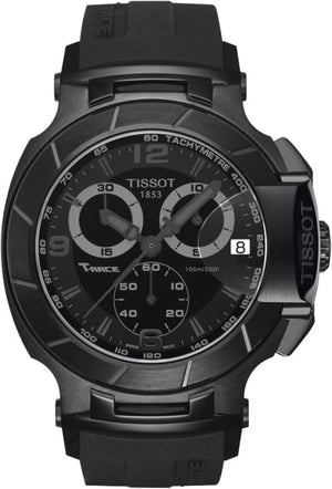 Tissot T Race Chronograph Black Dial Black Rubber Strap Watch for Men - T048.417.37.057.00 Authentic Buy Shop Now