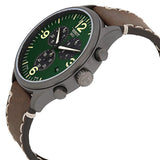 Tissot T Sport Chrono XL Green Dial Brown Leather Strap Watch For Men - T116.617.36.097.00 Authentic Buy Shop Now