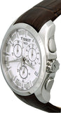 Tissot Couturier Chronograph White Dial Brown Leather Strap Watch For Men - T035.617.16.031.00 Authentic Buy Shop Now