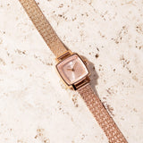Tissot Lovely Square Lady Quartz Rose Gold Dial Rose Gold Mesh Bracelet Watch For Women - T058.109.33.456.00 Authentic Buy Shop Now