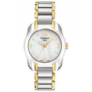 Tissot T Wave Mother of Pearl Dial Two Tone Steel Strap Watch for Women - T023.210.22.117.00 Authentic Buy Shop Now