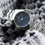 Tissot T Wave II Blue Dial Silver Steel Strap Watch For Women - T112.210.11.046.00 Authentic Buy Shop Now
