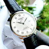 Tissot Le Locle Powermatic 80 Silver Dial Black Leather Strap Watch For Men - T006.407.16.033.00 Authentic Buy Shop Now