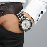 Tissot T Classic Couturier Chronograph White Dial Silver Steel Strap Watch For Men - T101.617.11.031.00 Authentic Buy Shop Now