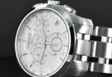 Tissot T Classic Couturier Chronograph White Dial Silver Steel Strap Watch For Men - T101.617.11.031.00 Authentic Buy Shop Now