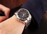 Tissot Couturier Chronograph Black Dial Silver Steel Strap Watch For Men - T035.617.11.051.00 Authentic Buy Shop Now