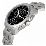 Tissot Couturier Chronograph Black Dial Silver Steel Strap Watch For Men - T035.617.11.051.00 Authentic Buy Shop Now