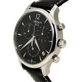 Tissot Tradition Chronograph Black Dial Black Leather Strap Watch For Men - T0636171605700 Authentic Buy Shop Now