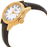 Tissot Carson White Dial Brown Leather Strap Watch For Women - T085.210.36.012.00 Authentic Buy Shop Now