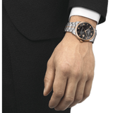 Tissot T Classic Luxury Powermatic 80 Black Dial Silver Steel Strap Watch For Men - T086.407.22.067.00 Authentic Buy Shop Now