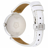Tissot T Lady Flamingo Mother of Pearl White Dial White Leather Strap Watch For Women - T094.210.26.111.01 Authentic Buy Shop Now