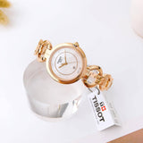 Tissot T Lady Flamingo Mother of Pearl Dial Rose Gold Steel Strap Watch for Women - T094.210.33.116.01 Authentic Buy Shop Now