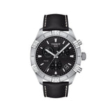 Tissot PR 100 Sport Quartz Chronograph Black Dial Black Leather Strap Watch For Men - T101.617.16.051.00 Authentic Buy Shop Now