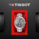 Tissot PR 100 Chronograph Grey Dial Silver Steel Strap Watch for Men - T101.417.11.071.00 Authentic Buy Shop Now