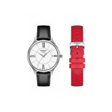 Tissot Bella Ora Round White Dial Black Leather Strap Watch For Women - T103.210.16.018.00 Authentic Buy Shop Now