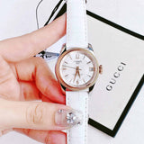 Tissot T-Classic Powermatic 80 Mother of Pearl Silver Dial White Leather Strap Watch For Women - T108.208.26.117.00 Authentic Buy Shop Now