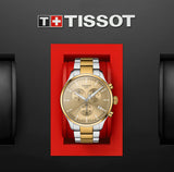 Tissot T Sport Chrono XL Classic Gold Dial Two Tone Steel Strap Watch for Men - T116.617.22.021.00 Authentic Buy Shop Now