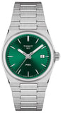 Tissot PRX Quartz Green Dial Steel Silver Steel Strap Watch for Men - T137.410.11.081.00 Authentic Buy Shop Now