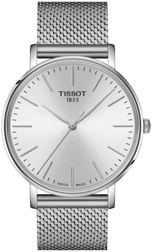 Tissot Everytime Gent Silver Dial Silver Mesh Bracelet Watch for Men - T143.410.11.011.00 Authentic Buy Shop Now