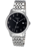 Tissot T Classic Powermatic 80 Black Dial Silver Steel Strap Watch For Men - T41.1.483.52 Authentic Buy Shop Now
