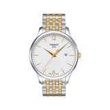 Tissot T Classic Tradition White Dial Two Tone Mesh Bracelet Watch for Women - T063.210.22.037.00 Authentic Buy Shop Now
