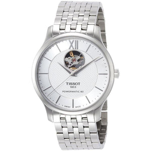 Tissot Tradition Powermatic 80 Open Heart Automatic Watch For Men - T063.907.11.038.00 Authentic Buy Shop Now