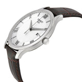 Tissot T Classic Tradition Silver Dial Brown Leather Strap Watch For Men - T063.610.16.038.00 Authentic Buy Shop Now