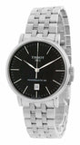 Tissot T Classic Carson Premium Powermatic 80 Black Dial Silver Steel Strap Watch For Men - T122.407.11.051.00 Authentic Buy Shop Now