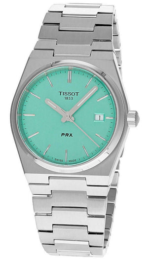 Tissot PRX Powermatic 80 Light Green Dial Silver Steel Strap Watch for Men - T137.207.11.091.01 Authentic Buy Shop Now