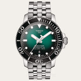 Tissot Seastar 1000 Powermatic 80 Green Dial Silver Steel Strap Watch For Men - T120.407.11.091.01 Authentic Buy Shop Now