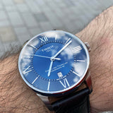 Tissot Chemin Des Tourelles Powermatic 80 Blue Dial Blue Leather Strap Watch for Men - T099.407.16.048.00 Authentic Buy Shop Now