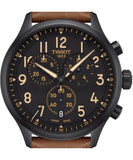 Tissot Chrono XL Quartz Black Dial Brown Leather Strap Watch For Men - T116.617.36.052.03 Authentic Buy Shop Now
