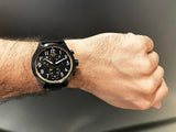 Tissot Chrono XL Vintage Chronograph Black Dial Black Leather Strap Watch For Men - T116.617.36.052.02 Authentic Buy Shop Now