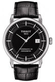 Tissot T Classic Luxury Powermatic 80 Black Dial Black Leather Strap Watch For Men - T086.408.16.051.00 Authentic Buy Shop Now