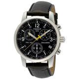 Tissot T Race PRC 200 Chronograph Quartz Black Dial Black Leather Strap Watch for Men - T17.1.526.52 Authentic Buy Shop Now