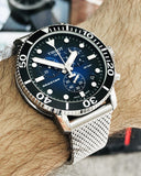 Tissot Seastar 1000 Chronograph Blue Dial Silver Mesh Bracelet Watch For Men - T120.417.11.041.02 Authentic Buy Shop Now