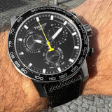 Tissot Supersport Chrono Black Dial Black Nylon Strap Watch for Men - T125.617.17.051.02 Authentic Buy Shop Now
