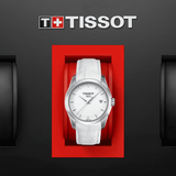 Tissot Couturier Lady Silver Dial White Leather Strap Watch For Women - T035.210.16.011.00 Authentic Buy Shop Now