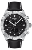 Tissot PR 100 Sport Quartz Chronograph Black Dial Black Leather Strap Watch For Men - T101.617.16.051.00 Authentic Buy Shop Now