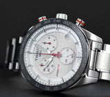 Tissot T Sport PRS 516 Chronograph White Dial Silver Steel Strap Watch For Men - T100.417.11.031.00 Authentic Buy Shop Now
