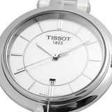 Tissot T Lady Flamingo White Dial White Leather Strap Watch For Women - T094.210.16.011.00 Authentic Buy Shop Now